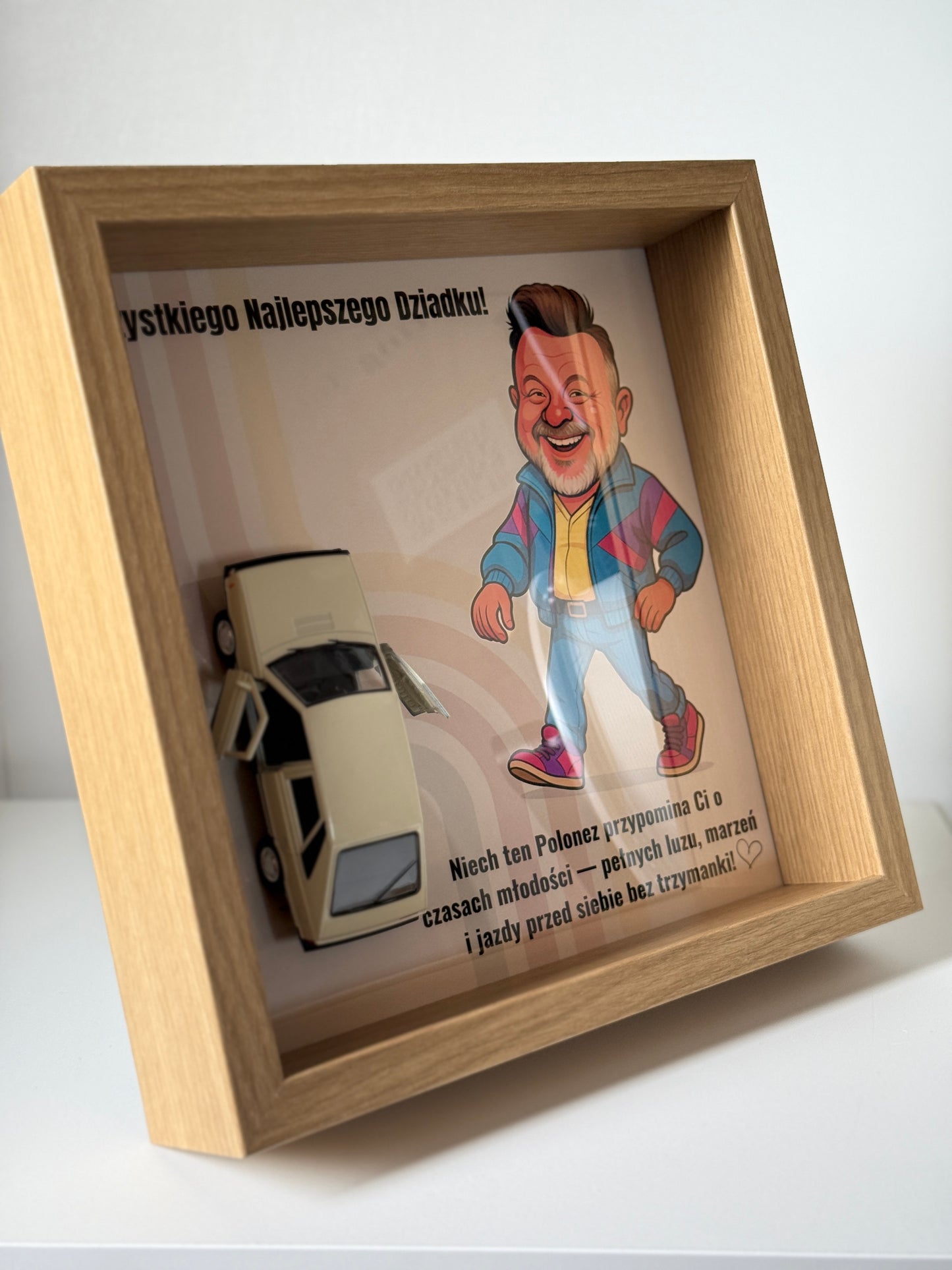 Karykatura z autem PRL